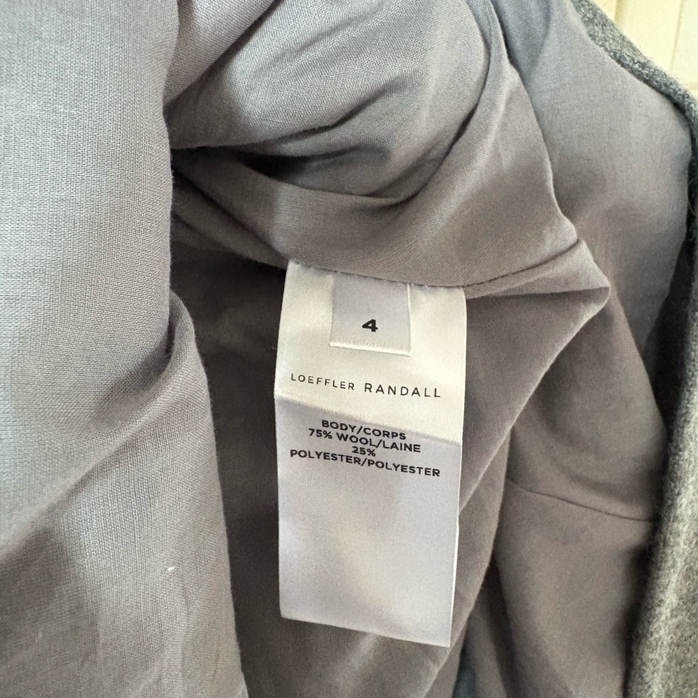 Loeffler Randall high waisted wool A-Line Skirt with pockets size 4, like new - Picture 7 of 12